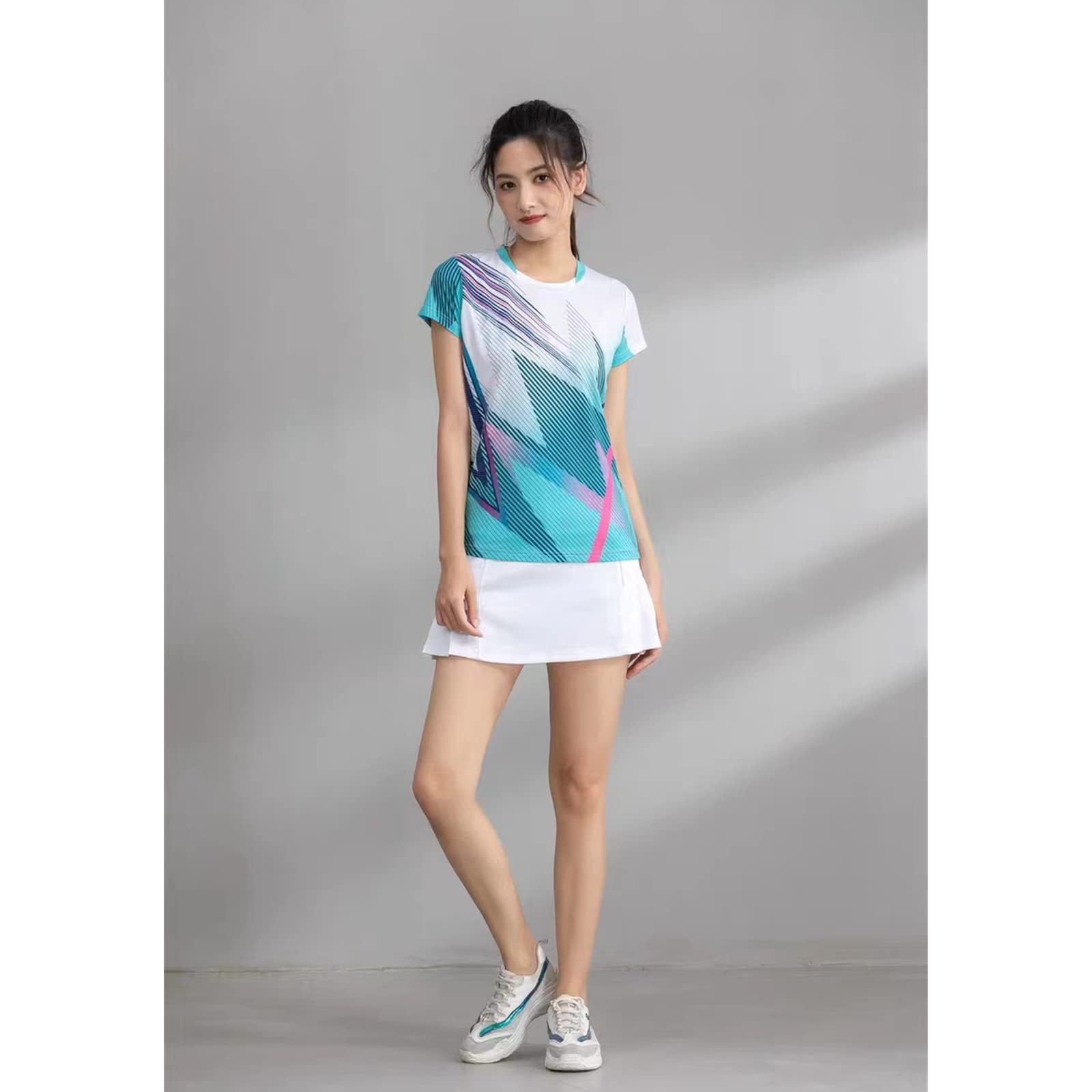 Gonna da tennis Estate Tennis Gonna sportiva con pantaloncini Badminton Tennis da tavolo Donne Skorts Traspirante Golf Jogging Gonne, bianco, XXL