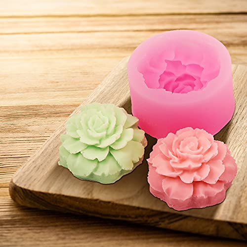 3D Carnation Candle Mold Flower Silicone Mold For Soap, Fondant, Cake Decorating, Chocolate, Candy,Ploymer Clay, Mother's Day Gift #TOP4