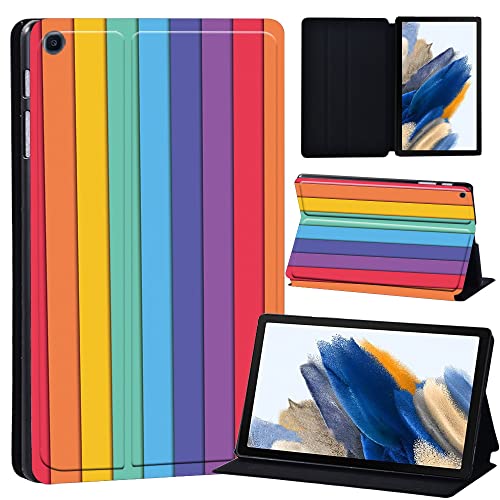 Printed Case for Samsung Galaxy Tab A8 10.5 Inch 2022 (SM-X200/X205/X207), Slim Lightweight Protective Hard Cover Trifold Stand Cover with Auto Sleep/Wake for Galaxy Tab A8 (color chart)