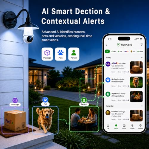 Image of Light Bulb Security Camera, 5G&2.4GHz WiFi Light Bulb Cameras Wireless Outdoor Indoor, 2 in 1 Lightbulb Camera for Home Security, 2K HD Color Night Vision, Smart AI Motion Detection, 911 Emergency