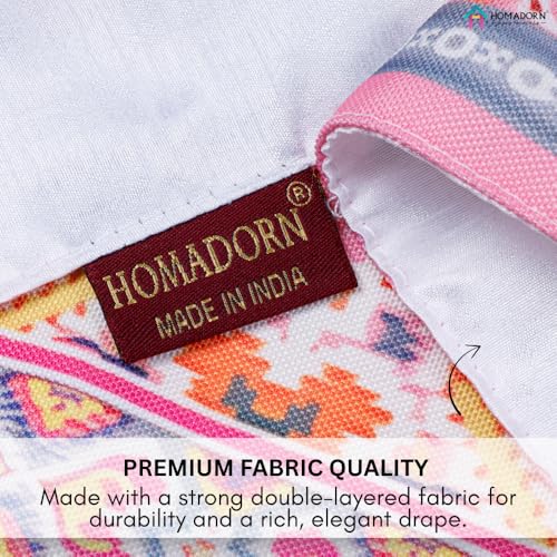 Image of HOMADORN Premium Digital Printed Table Runner - Double Layered Durable Fabric, Elegant Dining & Coffee Table Decoration, Fade-Resistant Prints, Easy Care (13X60 Inches ( 4 Seater), Boho Bliss)