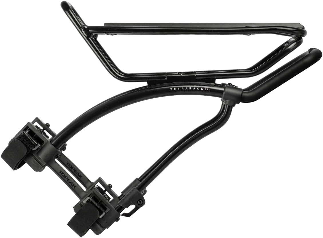 Topeak TetraRack GR2 – Rear Rack for Road & Gravel Bikes, Quick-Mount System, 9 kg Capacity, Aluminum & Polymer Construction, Fits 700 x 50C Tires, Works with MTX/MTX 2.0 QuickTrack (TA2418)