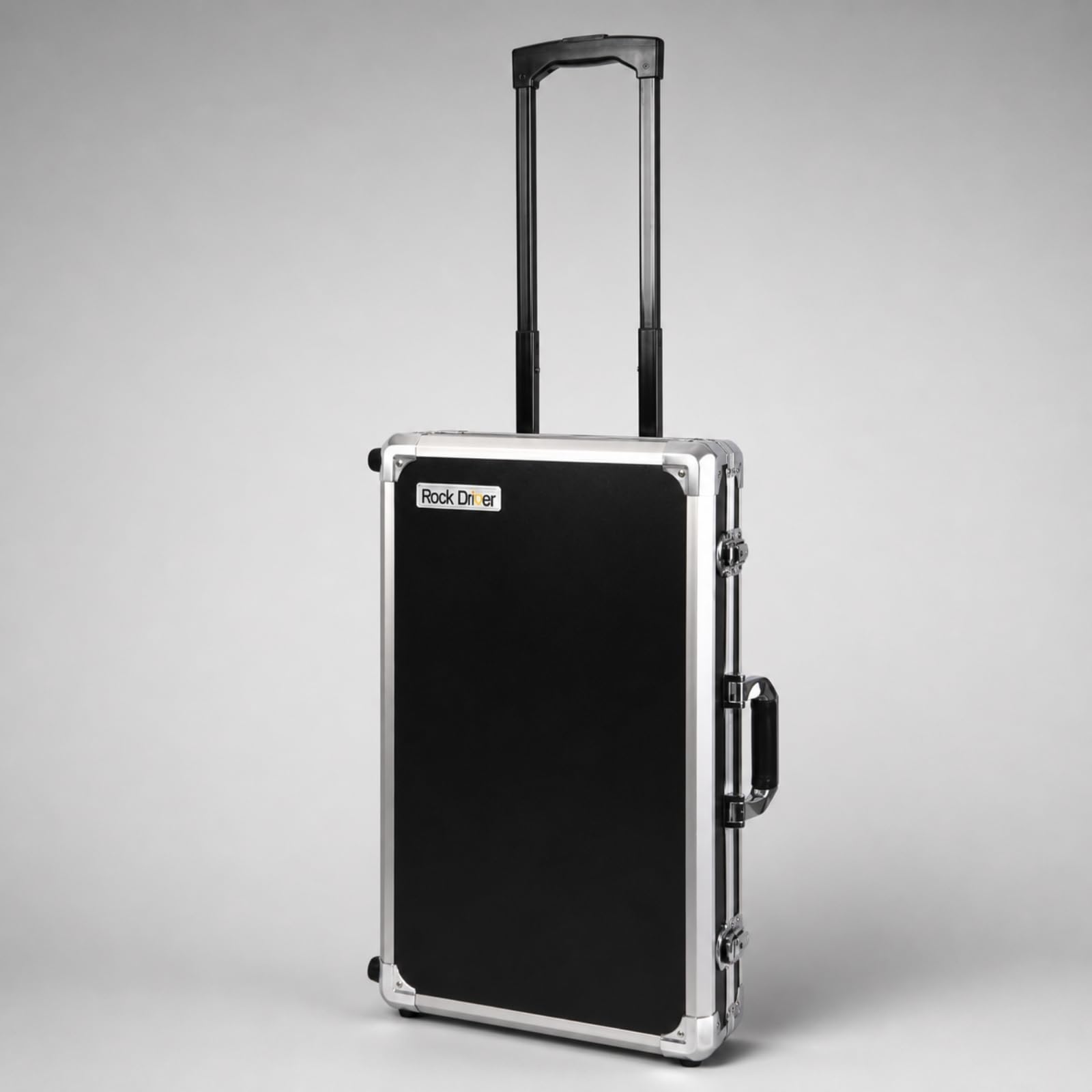 TISHITA Musiker Pedal Case Effektkoffer Pedalboard Koffer Transportkoffer mit Metallrahmen Verstärkten Ecken Gepolstertem Innenraum Teleskopgriff Rollen für Konzerte Proben Aufnahmen