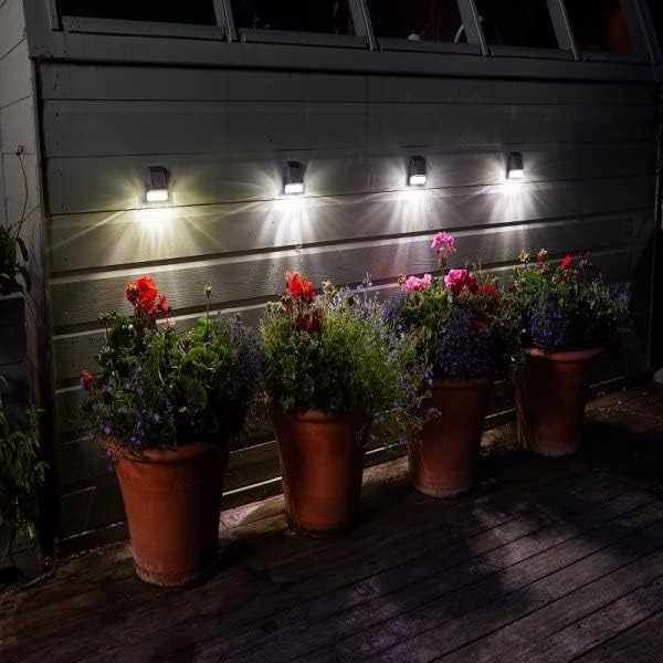 Garden Mile 8pc White LED Solar Garden Lights - Waterproof Solar Bright Lamps for Outdoor Fence, Shed, Patio, Driveway, Decking, Night Path and Pathway Lighting