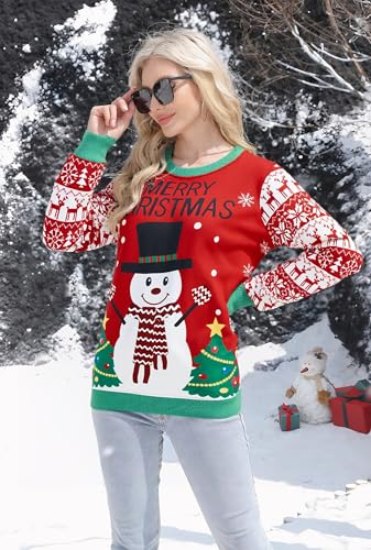 Barlver Women Christmas Fleece Sweaters Long Sleeve Fuzzy Sweatshirts Holiday Graphic Shirts 4 Barlver Women Christmas Fleece Sweaters Long Sleeve Fuzzy Sweatshirts Holiday Graphic Shirts - Image 5