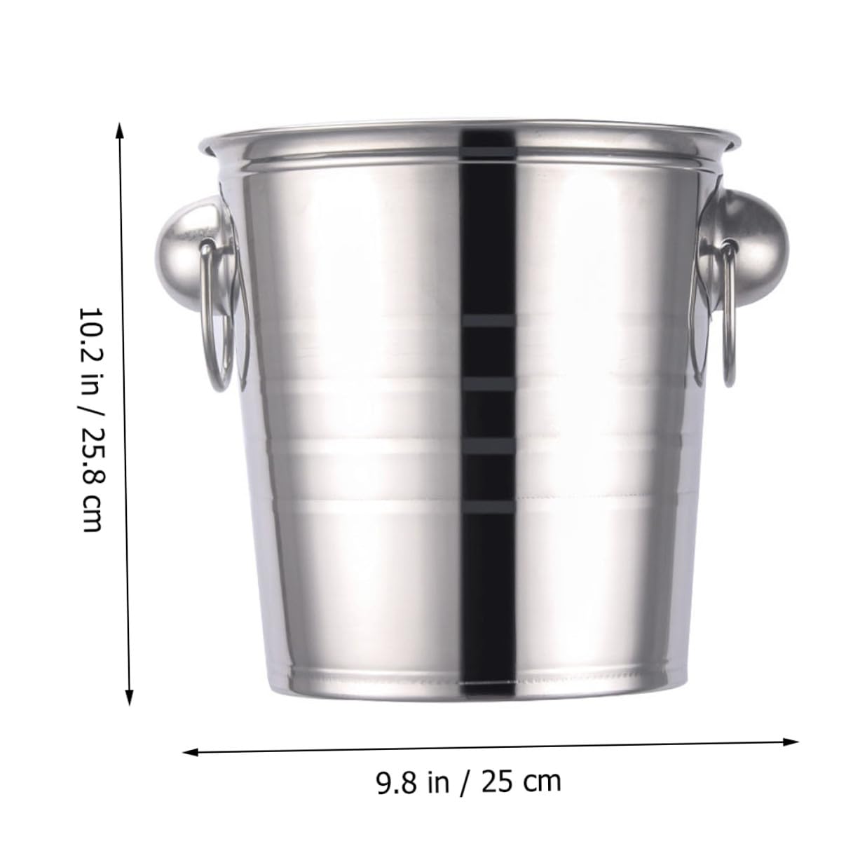 TOYANDONA Secchiello per Ghiaccio Portatile in Acciaio Inox 11l Manico Robusto, Secchiello Rinfrescante per Bottiglie di Vino e Birra, per Feste e Uso Cucina