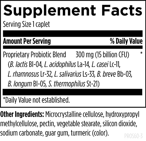 Designs For Health Probiotic Supreme Df - 15 Billion Cfu Dairy-Free Probiotic With Acidophilus + Bifidobacterium Longum, Gi + Immune Support Supplement Or Adults, Men + Women (60 Caplets) #TOP3