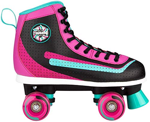 Nijdam 52rf Retro Smash Rollschuhe, unisex, 52RF, Black/Emerald/Magenta,39