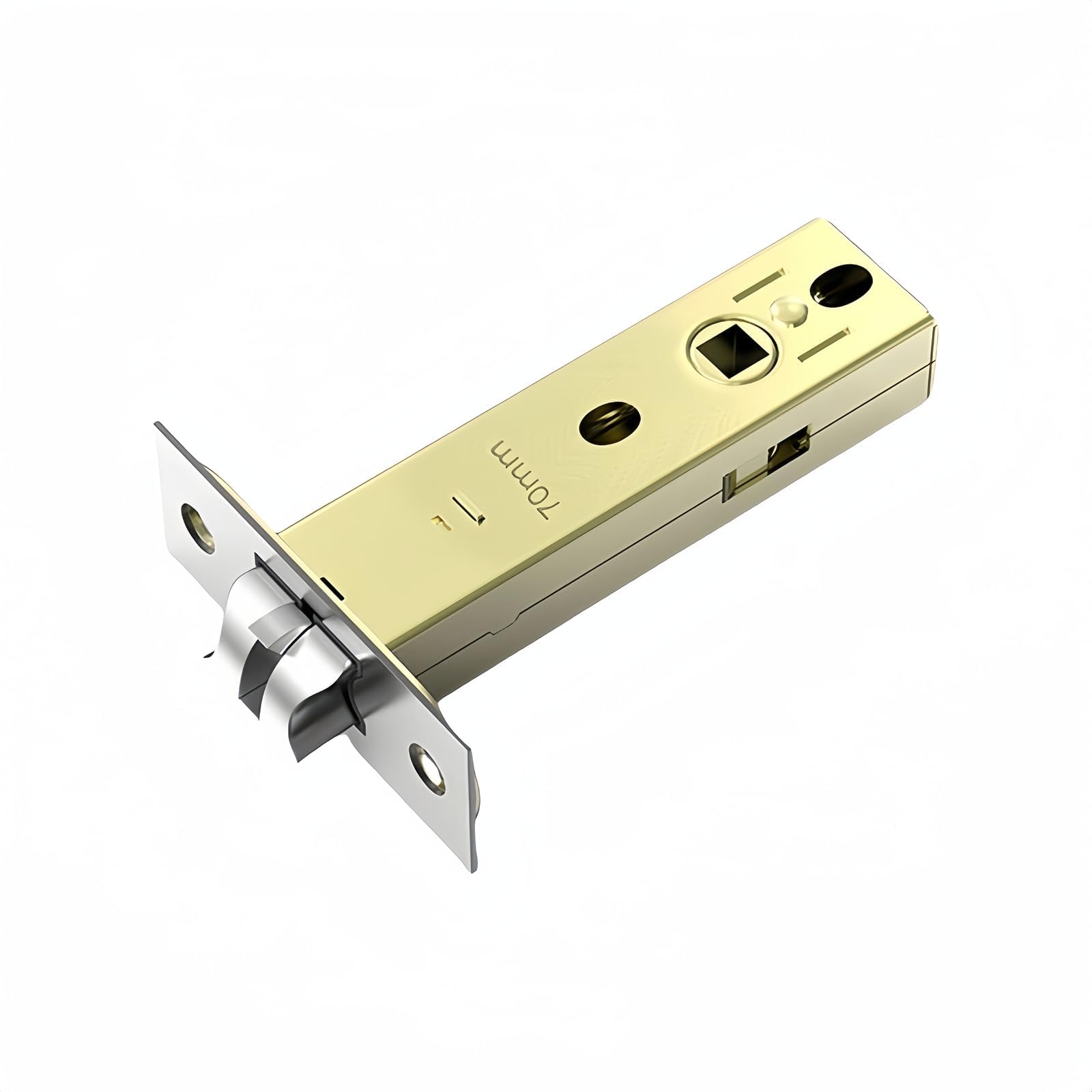 TOP-VIGOR 1Pcs 70mm Tubular Mortice Latch, Forked Tongue Lock with Door Stopper
