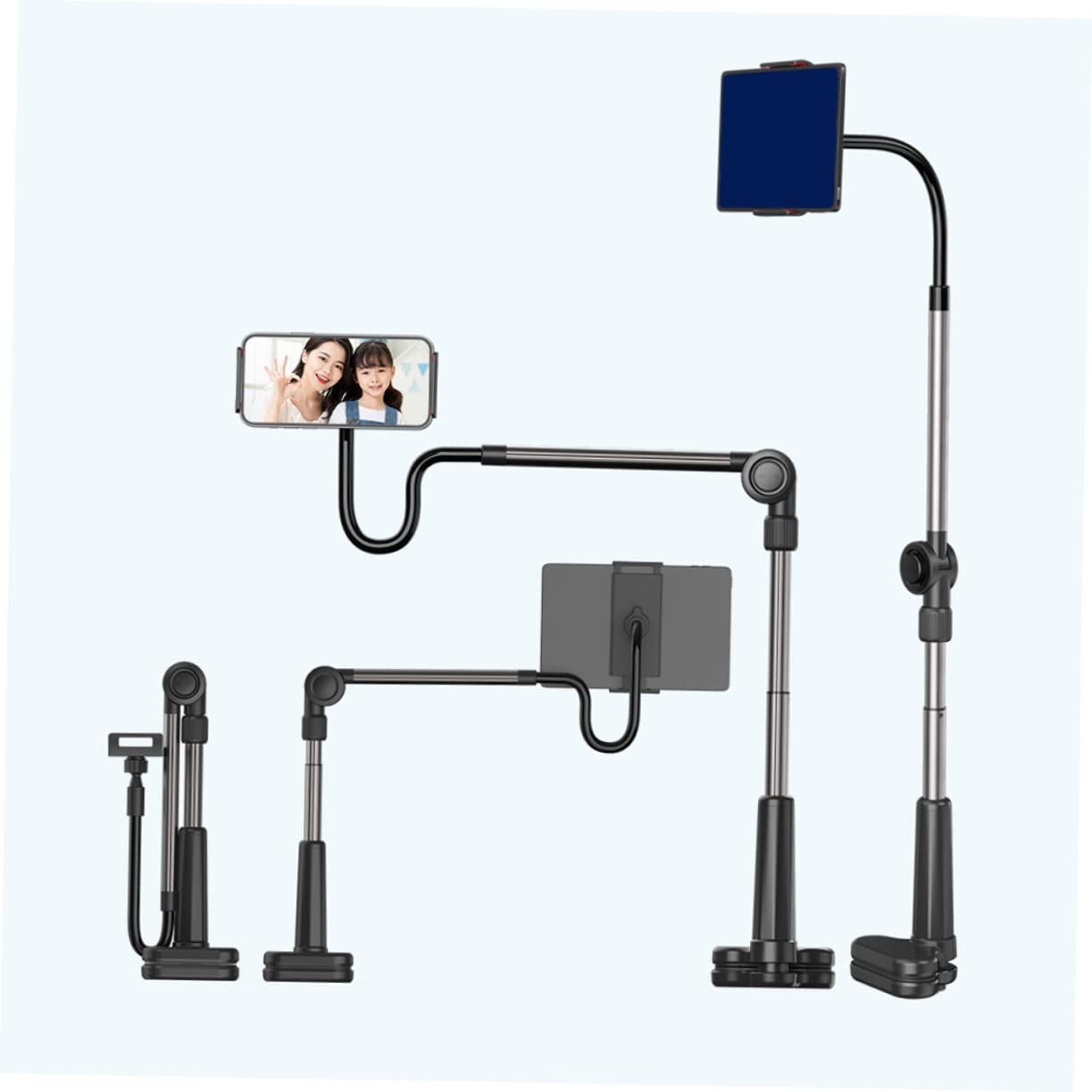 SOIMISS Soporte de Teléfono Flexible con Brazo Gooseneck para Streaming y Grabación para Dibujar y la Compatible con Móviles y Tablets