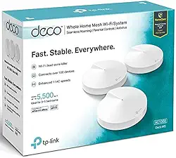 Roteador + Repetidor AC1300 Deco M5 Tp-Link (Sistema Mesh WiFi em Toda a Casa) CX 3 Unidades