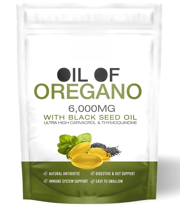 Oreganoöl mit Schwarzkümmelöl, unterstützt das Immunsystem und den Darm