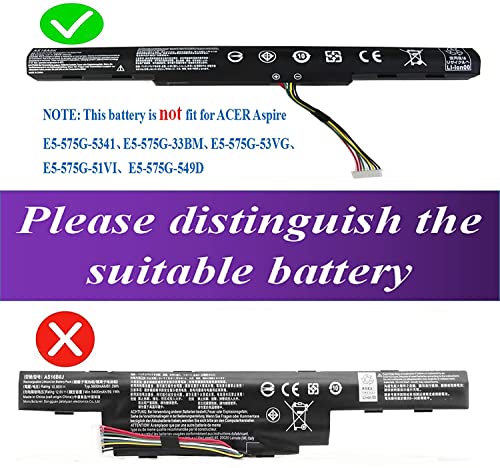 Batterie AS16A5K pour Acer Aspire E15 E5-575G et E5-475 de 2600mAh - 5