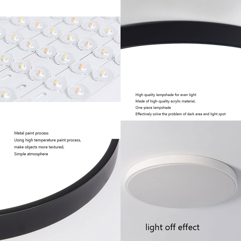 Lampa sufitowa do sypialni Ultra cienka dioda LED okrągła akrylowa metalowa regulowana oprawa z możliwością przyciemniania Oprawa do montażu podtynkowego do sypialni kuchnia salon