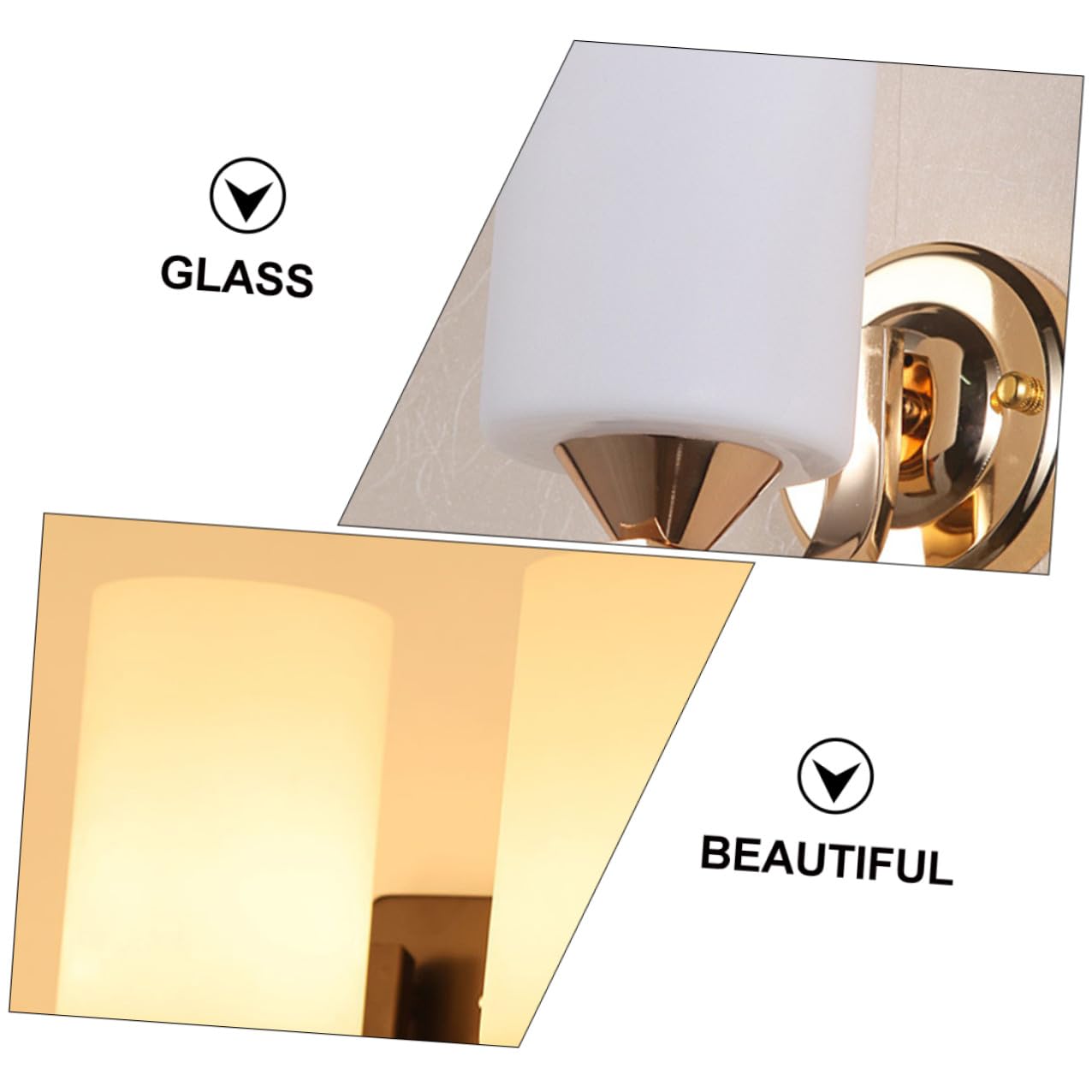 DOITOOL Paralume senza Sbavature Cilindrico E27 in Vetro Bianco 2 Pezzi per Lampadario Pendente Moderno per Luce a Soffitto e Parete