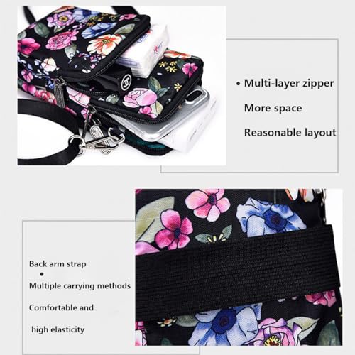 Crossbody Phone Bag-Print Small Purse for Women,Hands-Free Shoulder Bag for iPhone,Keys Lightweight Everyday Travel Purse4
