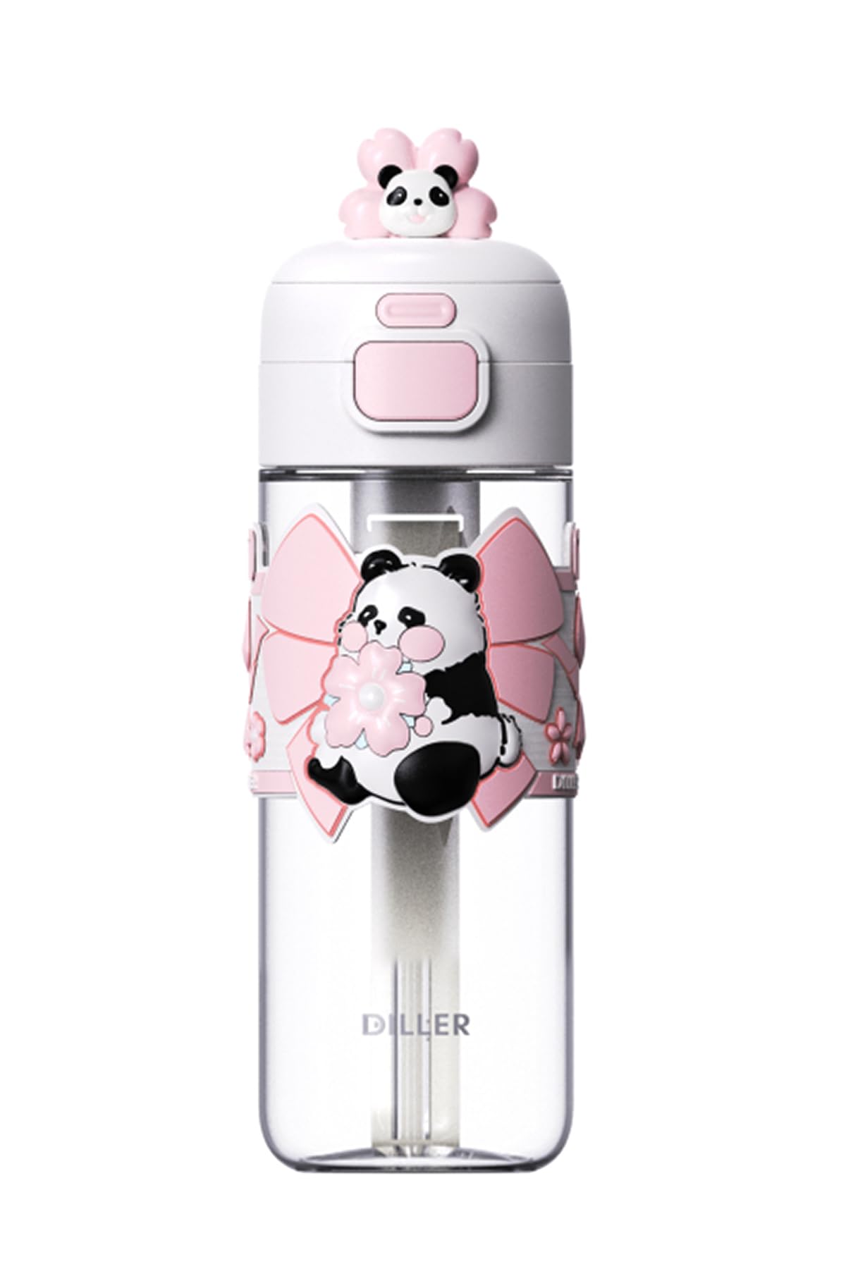 DILLER 600 ML Pipetli & Rahat İçim Çift Kullanım Tritan Su matarası Suluk -FFD600RENK3