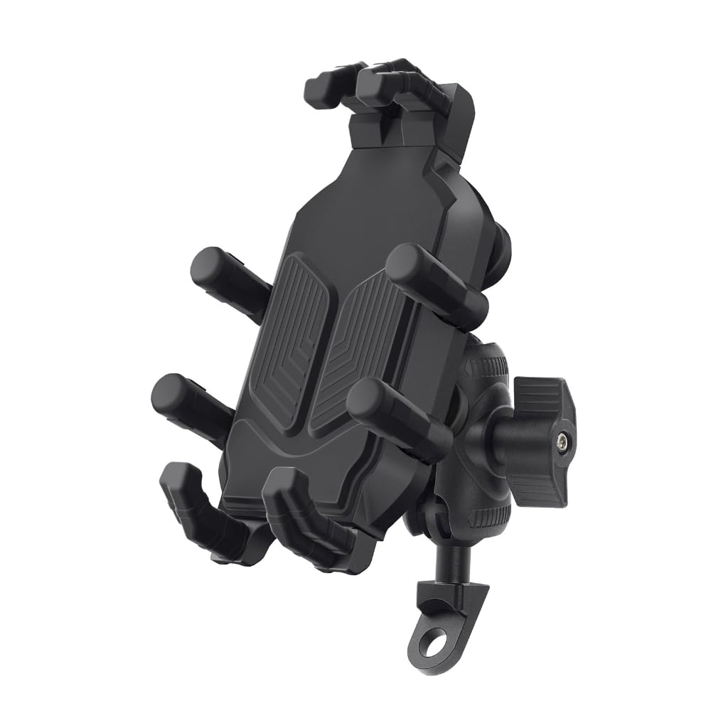 Support de téléphone réglable pour moto avec amortissement des vibrations pour une conduite sûre sur n'importe quel terrain