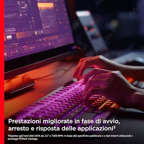 Ultra 3D 4TB SSD Interno, SATA 2.5", ultra veloce fino a 560 MB/s, SATA III 6GB/s, 3D NAND Technologia, Tecnologia nCache 2.0, Resistente agli urti - Hdd - Immagine 5