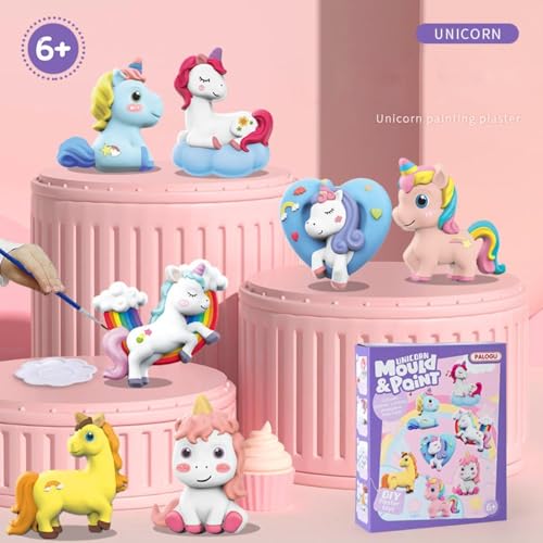 Image of SUPER TOY DIY Mould and Paint Craft kit, Paint Your Own Unicorn Painting Kit Plaster Figurine Set with Pigments, Palette & Mold Art & Craft Set - Educational Toys for 3-12+ Year Old Boy & Girl