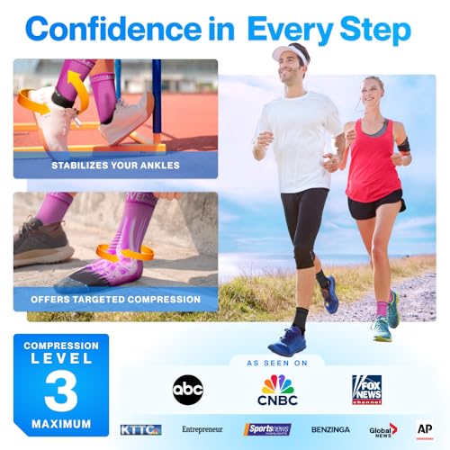 Image of Modvel Foot & Ankle Brace Socks for Sprained Ankle Compression Sleeve - Foot Support for Women & Men - Tendonitis & Arthritis Ankle Brace Sports Running, Torn Ligaments & Women Stabilizing Ankle Wrap