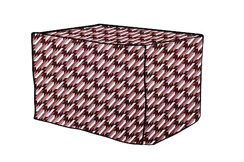 Image of The Furnishing Tree PVC Waterproof Microwave Oven Cover Compatible for Panasonic 20 L Solo NN-SM255WFDG Symmetric Pattern Maroon