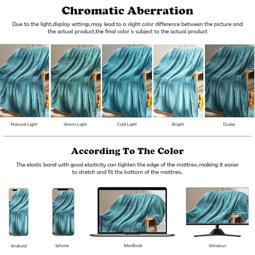 NEWCOSPLAY Fleece Leaves Pattern Throw Blanket, Dark Blue, 50"x60" by NEWCOSPLAY - Used condition - Image 6