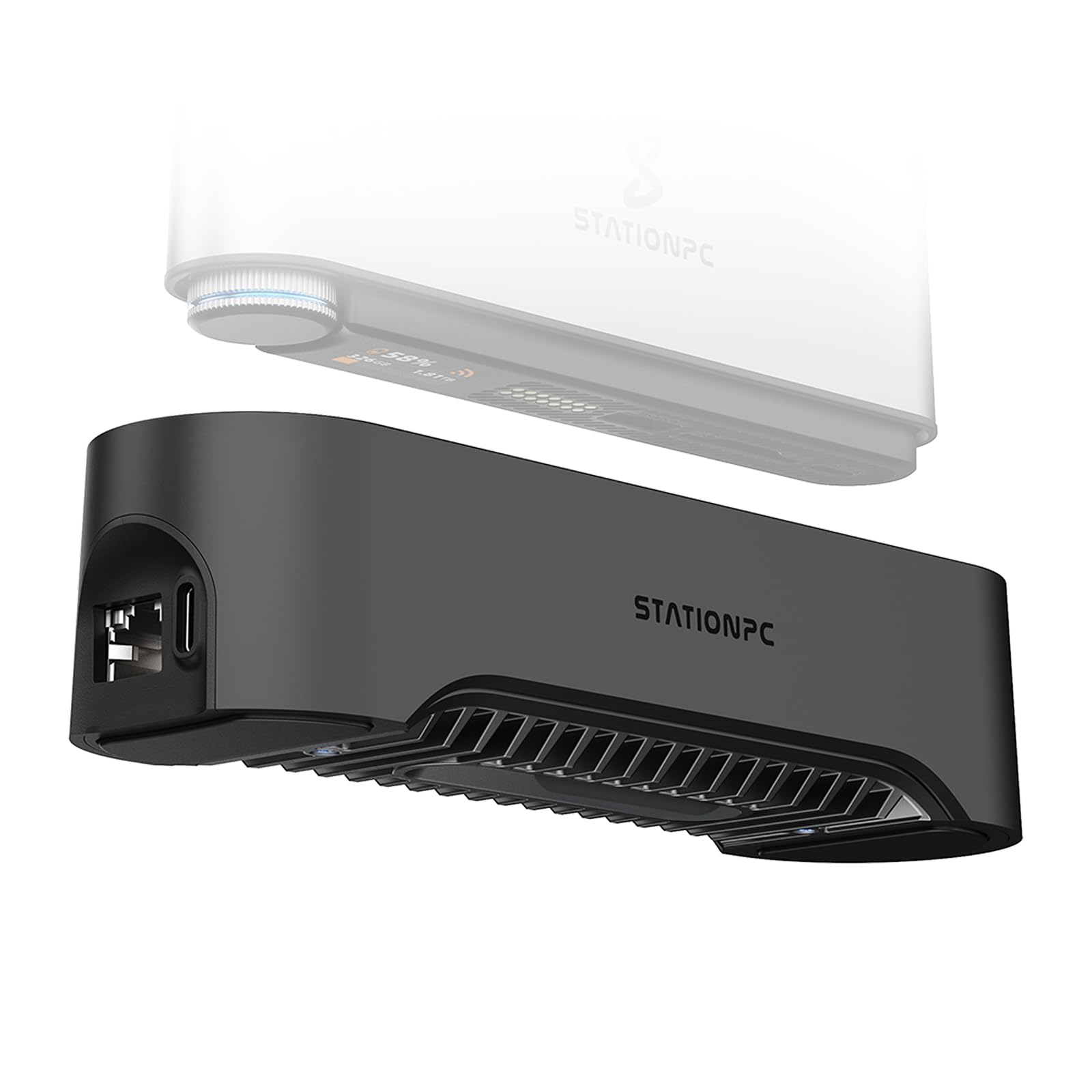 PocketCloud Dock for Portable NAS, M.2 NVMe Slot, Expend Storage, 2.5GbE Ethernet, PD Charging &amp; USB-A Ports, Modular SSD Storage, Smart Cooling, Dual Backup &amp; Charging (Dock Only, Diskless)