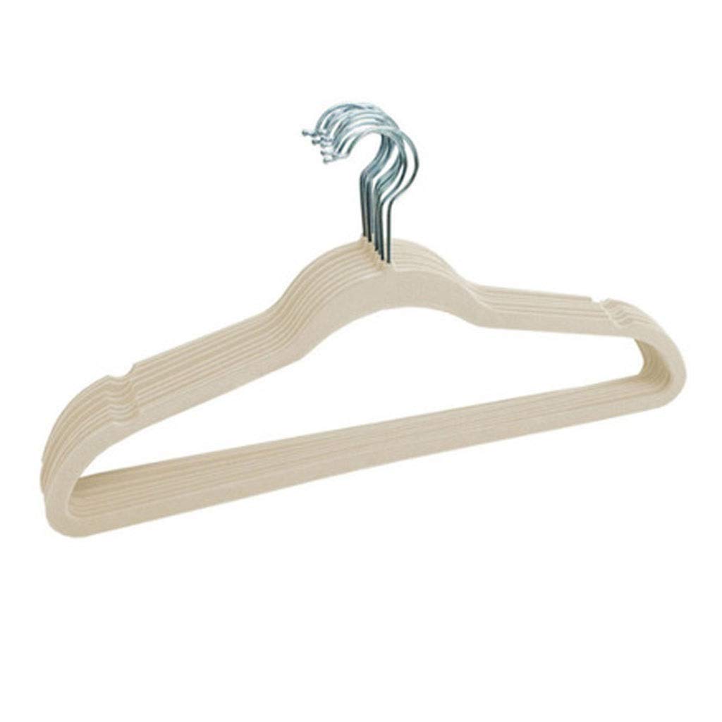 MOBYGKFY Non Slip Velvet Hangers for Clothes Drying Rack Multifunction Plastic Towel Display Hanger Closet Belt Scarf Windproof Hanger(A,20)