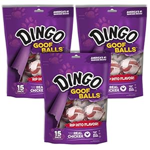 Dingo Small Goof Balls Value Bag (3 Pack / 15 Treats Per Pack)