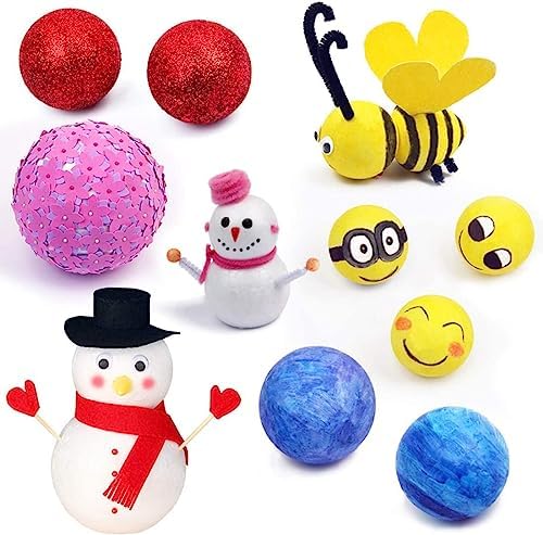 HOMSFOU 150Pcs Witte Schuim Ballen Polystyreen Craft Ballen 2.5Cm Art Decoratie Schuim Ballen Voor Craft Huishouden School Wetenschap Project Halloween Vakantie Thanksgiving Kerstfeest Decor