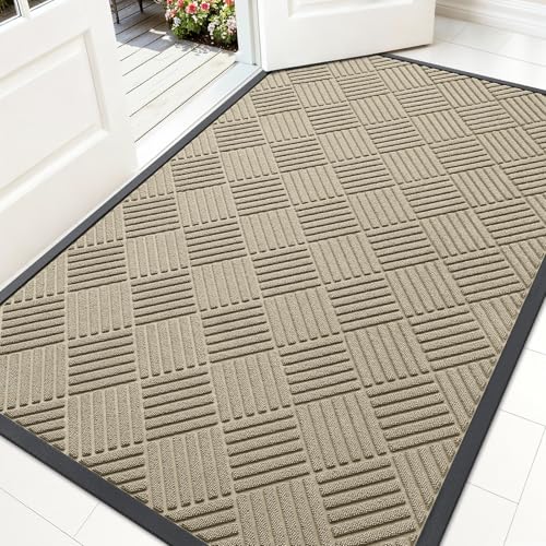 Image of OLANLY Front Door Mat Outside Entrance 59x34, Waterproof Heavy-Duty Doormat