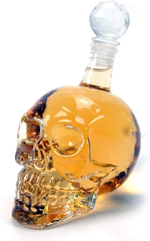 Skull Decanter 350 ml Bottle With Crystal Stopper