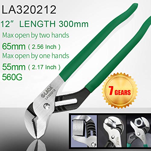 Laoa Tongue And Groove Pliers,Straight Jaw Groove Joint Pliers With Comfort Handles (12-Inch) #TOP1
