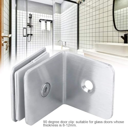 Valla de piscina con clip de plata de 90 grados para vidrio templado x2 4
