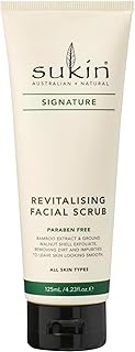 SUKIN SIGNATURE REVITALISING FACIAL SCRUB 125ML - exfoliating, smoothing, brightening Scrub with Rosehip Oil, for ALL SKIN...