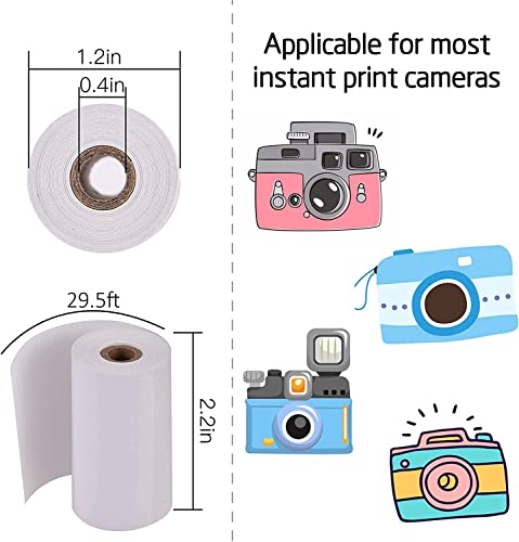 9 Rolls Kids Instant Camera Refill Print Paper- Photo Printer Thermal Paper Rolls Instant Print Camera Refill Paper For Kid's Instant Camera Favors Supplies #TOP5