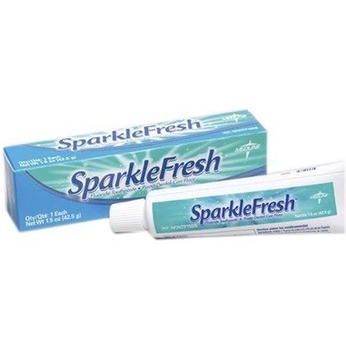 Medline Sparkle Fresh Pasta de dientes, 1.5 oz (paquete de 144)