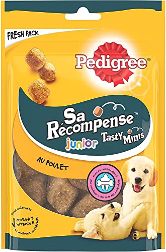 PEDIGREE SA Recompenense Tasty MINIS Junior de Pollo 125 g – Pack de 6