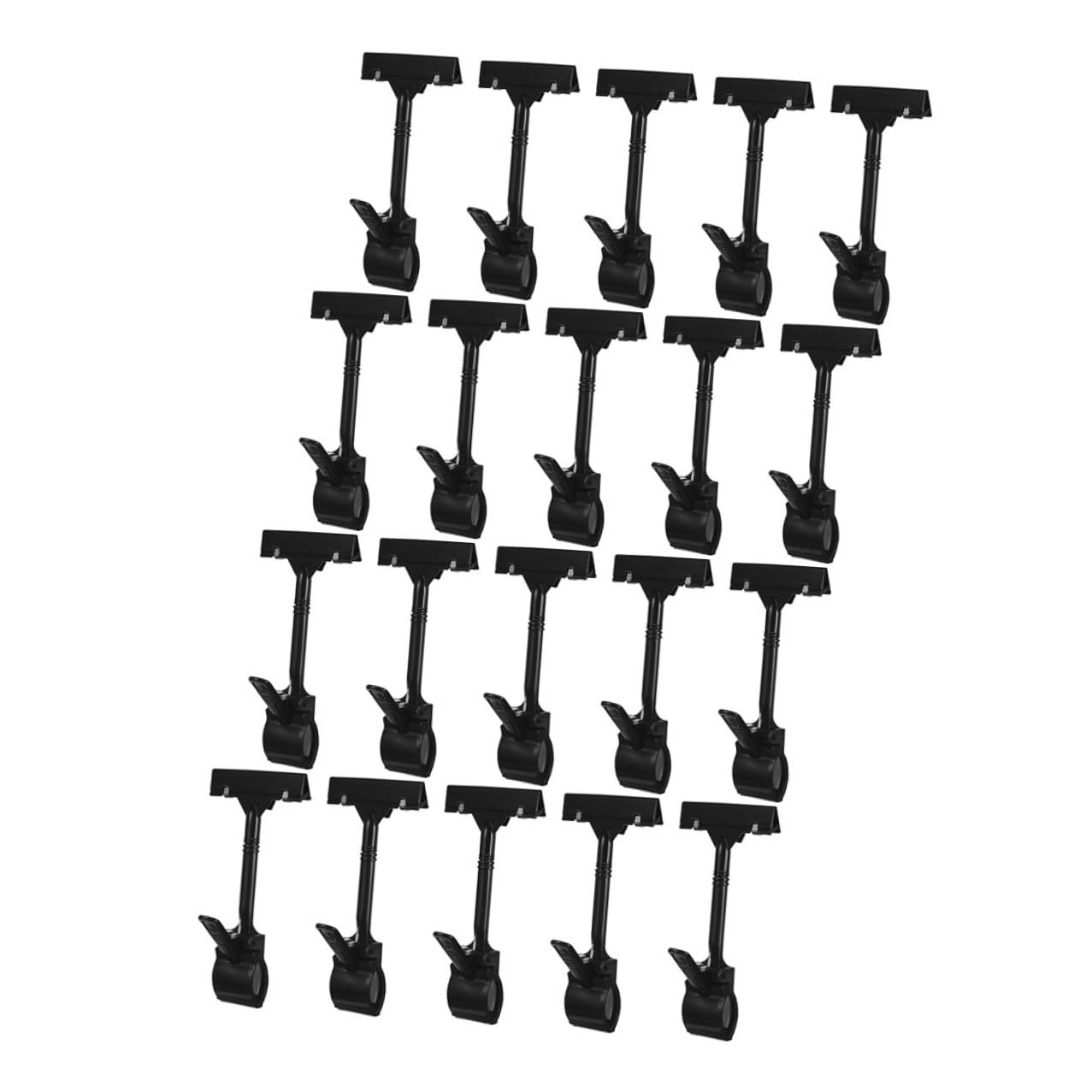 20 pièces Clips Étiquette Prix Plastique Rotatifs Porte Étiquette Marchandises T-type Résistant pour Supermarchés et Présentoirs Retail