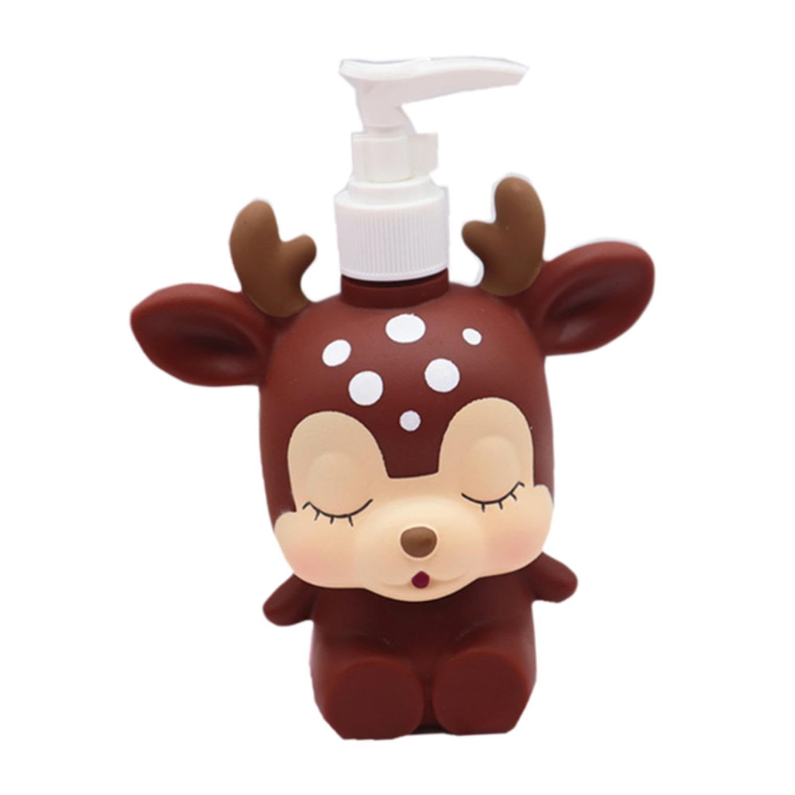 TWISAXC Sturdy Lotion Bottle Childrens Soap Dispenser Adorable Fun And Practical Addition For Kids Bathroom Adorable Soap Dispenser Is Fun Accent Piece For Bathroom And Kitchen, Brown Deer