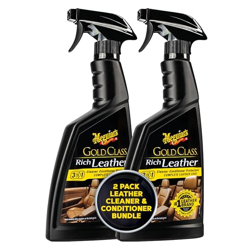 Meguiar's G10916 Gold Class Rich Leather Cleaner & Conditioner - 15.2 oz. (Pack of 2)
