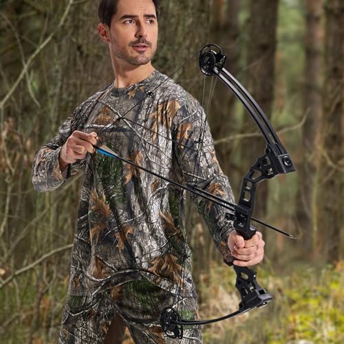 LOOGU Men's Camo Shirt Lightweight Turkey Hunting Shirt Camouflage Shirts for Men Long Sleeve Shirt3