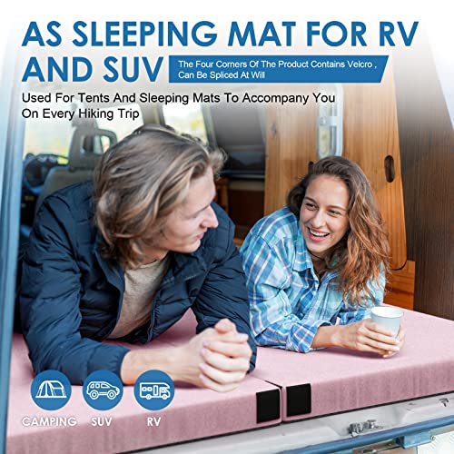 Kingchii Certipur-Us Memory Foam Camping Mattress, Portable Roll Up Travel Car Camping Mattress Sleeping Pad & Floor Mattress, Cot Mattress Guest Bed For Sleepover With 2*Waterproof Cover & Travel Bag #TOP5