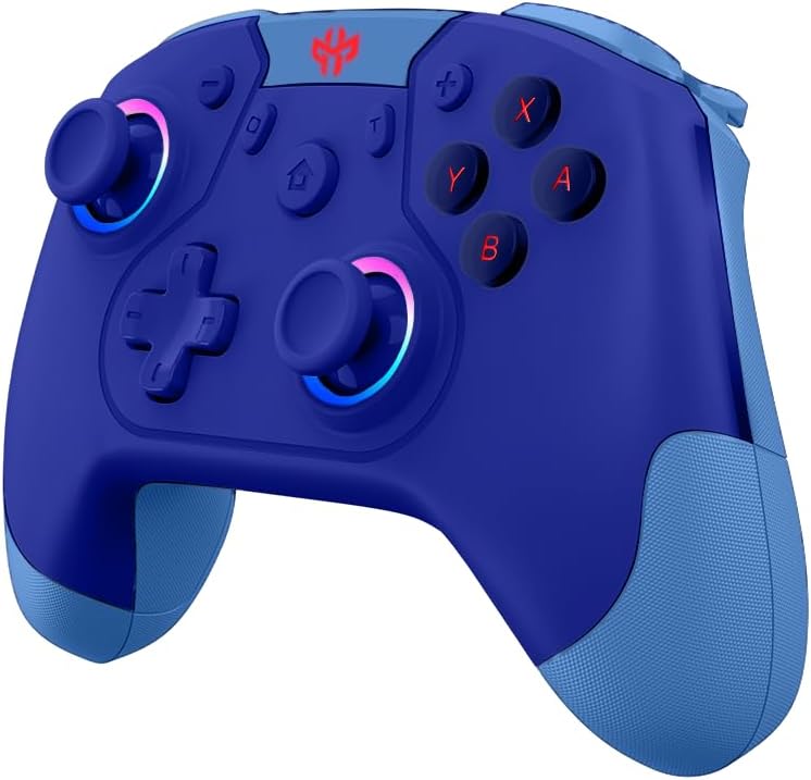 GXM Switch E-Sports Alpha Pro Controller with RGB Lights for Nintendo Switch, Blue