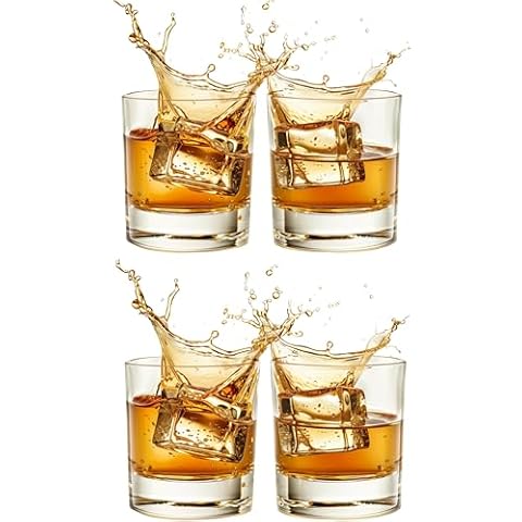 Whiskey Glasses, Made in Europe, Set of 4, Dishwasher-Safe, 11.5 FL Oz, 100% Lead-Free Crystal, Gift-Boxed Cover