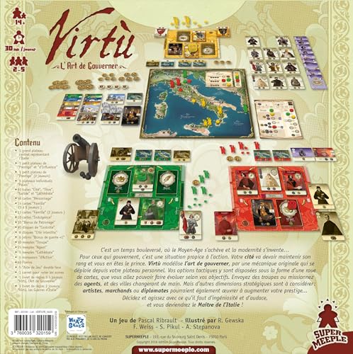 Juego de Mesa Virtù: Temática del Renacimiento Italiano, Juego Estratégico Profundo de Construcción Urbana para Adultos y Adolescentes a Partir de 14 Años, 2-5 Jugadores, Tiempo de Juego Promedio 60-150 Minutos, Fabricado por Super Meeple miniatura 7