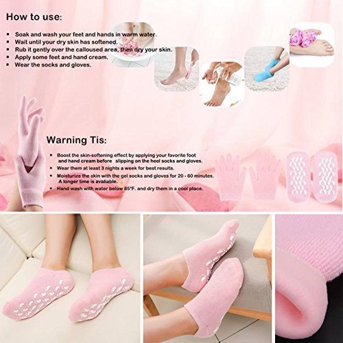 OMAZING KITCHEN Moisturizing Socks with Spa Gel (Light blue) 1