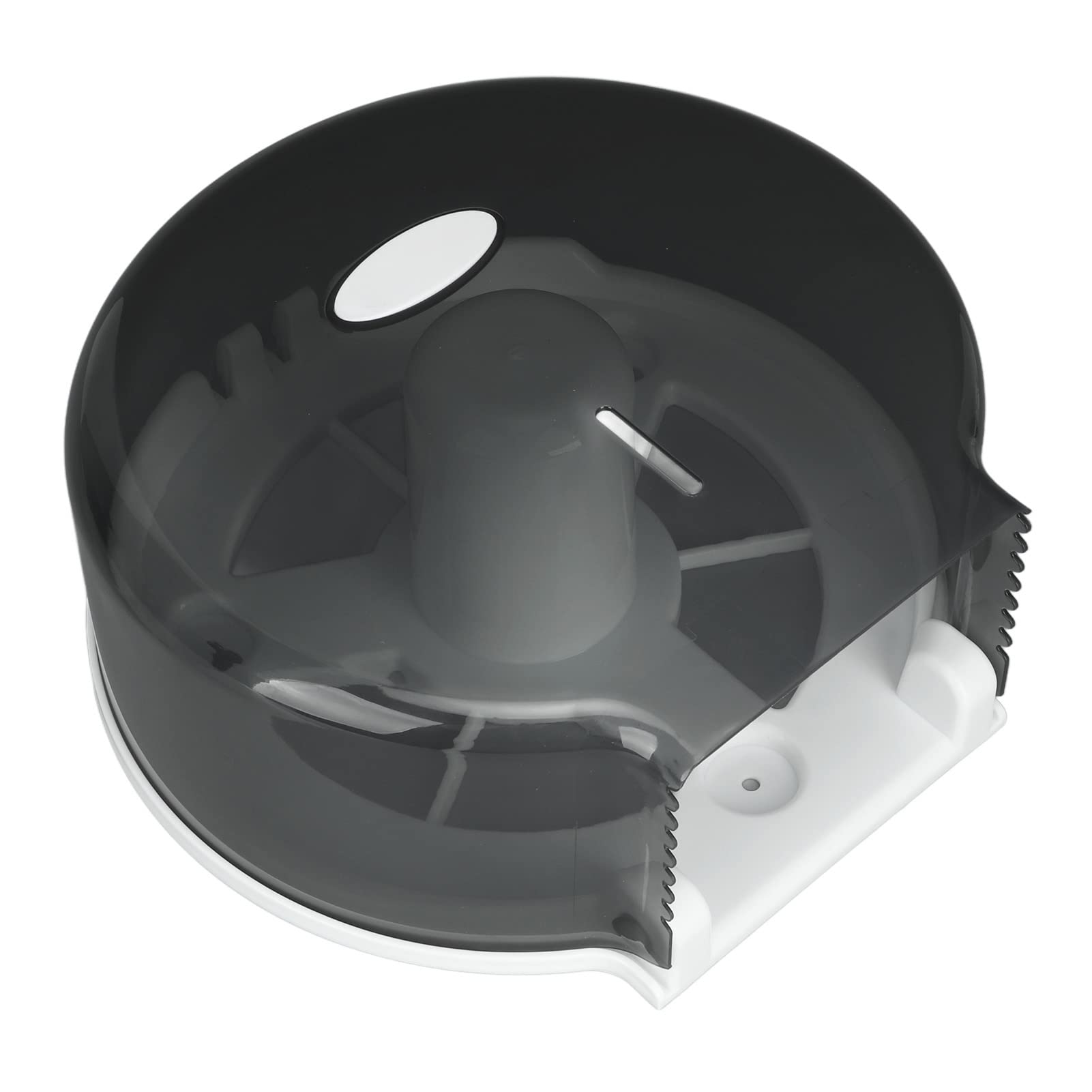 Tissue Dispenser, Transparent Black Hollow Window, Single Roll Tissue Dispenser, Strong Impact, Serrated Design for Hotel