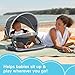 Fisher-Price Travel Baby Chair On-the-Go Sit-Me-Up Floor Seat with Snack Tray and Canopy for Outdoor Use, Arrows Away